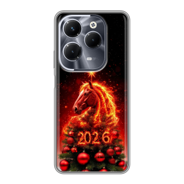 Силиконовый чехол на Infinix Hot 40 Pro с принтом Новый год