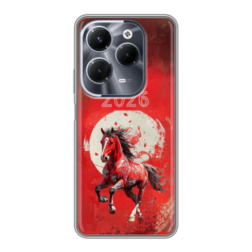 Силиконовый чехол на Infinix Hot 40 Pro с принтом Новый год