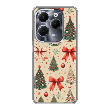 Силиконовый чехол на Infinix Hot 40 Pro с принтом Новый год