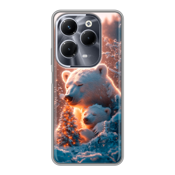 Силиконовый чехол на Infinix Hot 40 Pro с принтом Новый год Силиконовый чехол на Infinix Hot 40 Pro с принтом Новый год