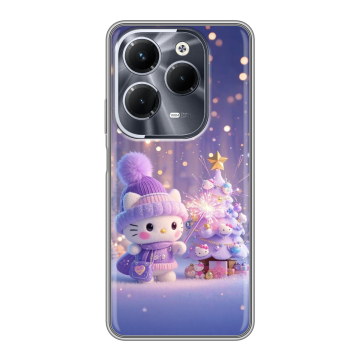 Силиконовый чехол на Infinix Hot 40 Pro с принтом Новый год Силиконовый чехол на Infinix Hot 40 Pro с принтом Новый год