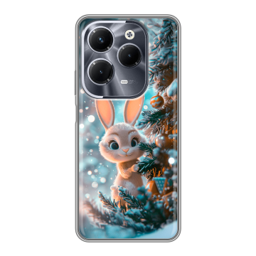 Силиконовый чехол на Infinix Hot 40 Pro с принтом Новый год Силиконовый чехол на Infinix Hot 40 Pro с принтом Новый год