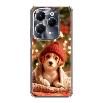 Силиконовый чехол на Infinix Hot 40 Pro с принтом Новый год Силиконовый чехол на Infinix Hot 40 Pro с принтом Новый год