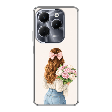 Силиконовый чехол на Infinix Hot 40 Pro с принтом женский Силиконовый чехол на Infinix Hot 40 Pro с принтом женский