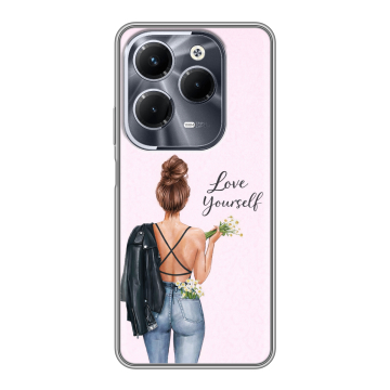 Силиконовый чехол на Infinix Hot 40 Pro с принтом женский Силиконовый чехол на Infinix Hot 40 Pro с принтом женский