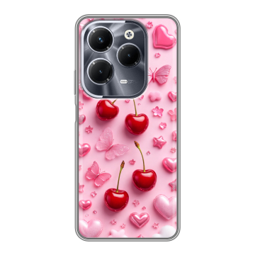 Силиконовый чехол на Infinix Hot 40 Pro с принтом для девочек Силиконовый чехол на Infinix Hot 40 Pro с принтом для девочек