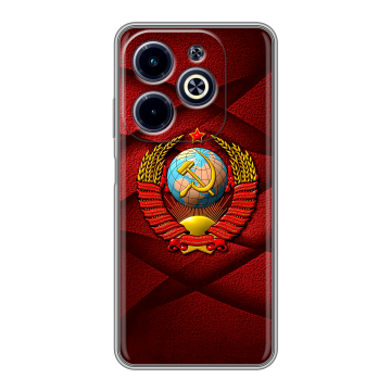 Силиконовый чехол на Infinix Hot 40i с принтом Герб СССР Силиконовый чехол на Infinix Hot 40i с принтом Герб СССР