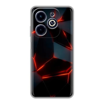 Силиконовый чехол на Infinix Hot 40i с принтом Яркие абстракции Силиконовый чехол на Infinix Hot 40i с принтом Яркие абстракции