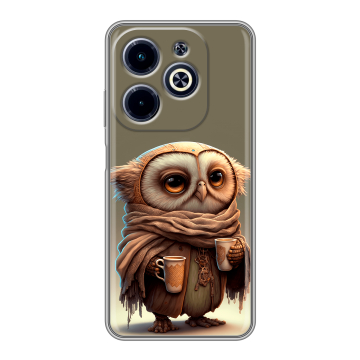 Силиконовый чехол на Infinix Hot 40i с принтом Сова