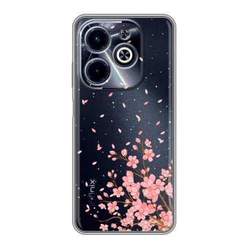 Силиконовый чехол на Infinix Hot 40i с принтом Ветка сакуры