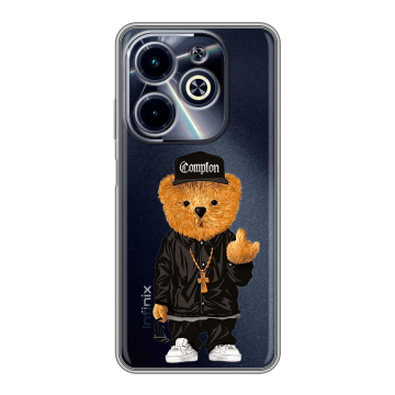 Силиконовый чехол на Infinix Hot 40i с принтом Мишка