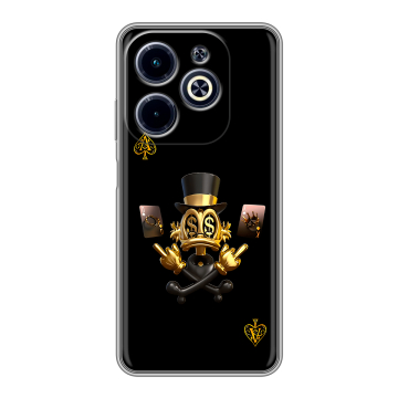 Силиконовый чехол на Infinix Hot 40i с принтом Золотой скрудж макдак