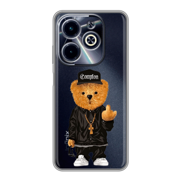 Силиконовый чехол на Infinix Hot 40i с принтом Плюшевый медведь