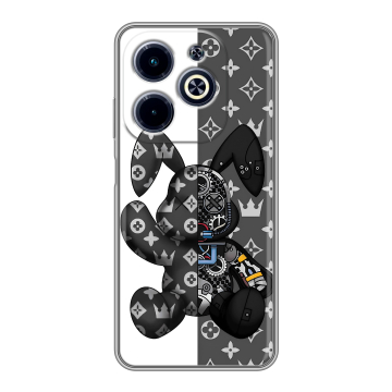 Силиконовый чехол на Infinix Hot 40i с принтом Луи робот