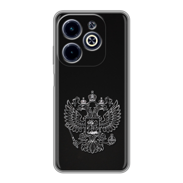 Силиконовый чехол на Infinix Hot 40i с принтом Герб России