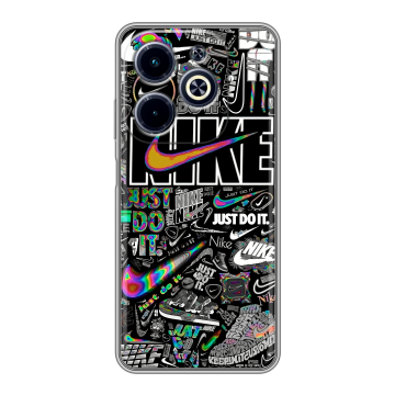 Силиконовый чехол на Infinix Hot 40i с принтом Найк