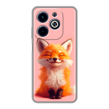 Силиконовый чехол на Infinix Hot 40i с принтом милая лиса