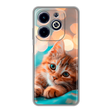 Силиконовый чехол на Infinix Hot 40i с принтом котик