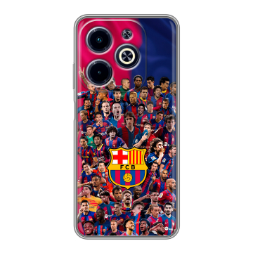 Силиконовый чехол на Infinix Hot 40i с принтом Барселона Barcelona