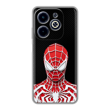 Силиконовый чехол на Infinix Hot 40i с принтом человек паук spiderman