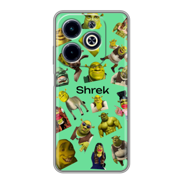 Силиконовый чехол на Infinix Hot 40i с принтом Шрек Shrek