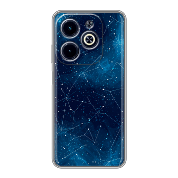 Силиконовый чехол на Infinix Hot 40i с принтом Космос звезды