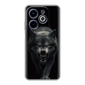 Силиконовый чехол на Infinix Hot 40i с принтом Волк