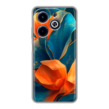 Силиконовый чехол на Infinix Hot 40i с принтом Цветы
