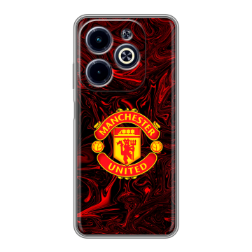 Силиконовый чехол на Infinix Hot 40i с принтом Manchester United