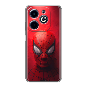 Силиконовый чехол на Infinix Hot 40i с принтом Spiderman Человек паук
