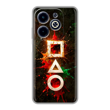 Силиконовый чехол на Infinix Hot 40i с принтом Squid Game Игра кальмара