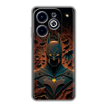 Силиконовый чехол на Infinix Hot 40i с принтом Batman Бэтмен