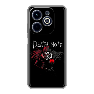 Силиконовый чехол на Infinix Hot 40i с принтом Death note Тетрадь смерти