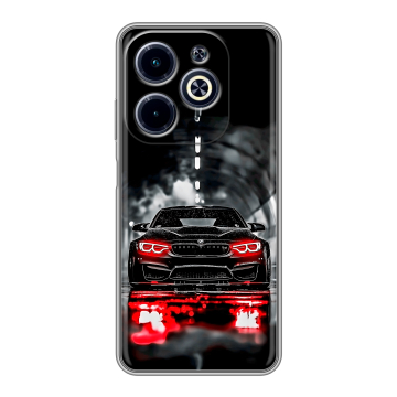 Силиконовый чехол на Infinix Hot 40i с принтом BMW БМВ
