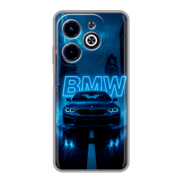 Силиконовый чехол на Infinix Hot 40i с принтом BMW БМВ