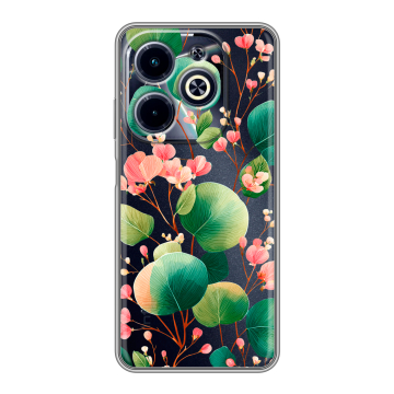 Силиконовый чехол на Infinix Hot 40i с принтом женский