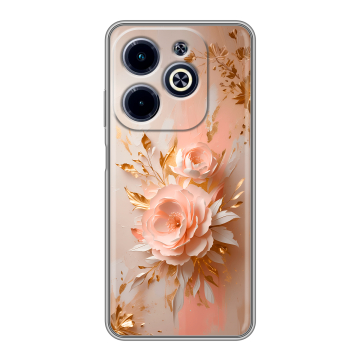 Силиконовый чехол на Infinix Hot 40i с принтом женский