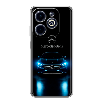 Силиконовый чехол на Infinix Hot 40i с принтом Mercedes Мерседес