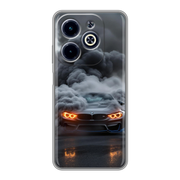 Силиконовый чехол на Infinix Hot 40i с принтом BMW БМВ