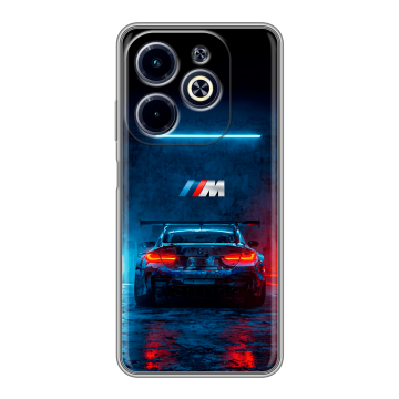 Силиконовый чехол на Infinix Hot 40i с принтом BMW БМВ