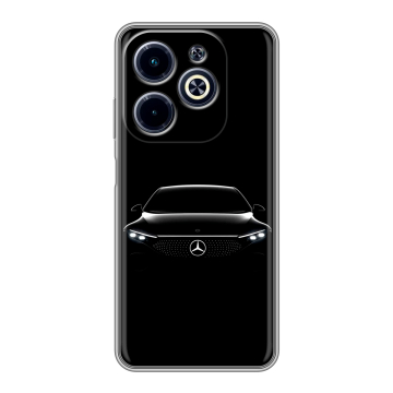 Силиконовый чехол на Infinix Hot 40i с принтом Mercedes Мерседес