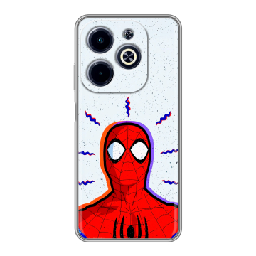 Силиконовый чехол на Infinix Hot 40i с принтом Spiderman Человек паук