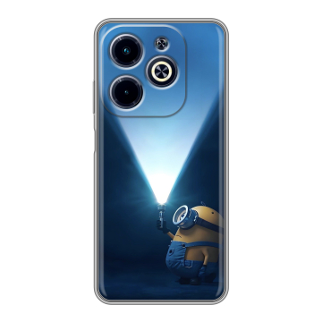 Силиконовый чехол на Infinix Hot 40i с принтом Миньоны