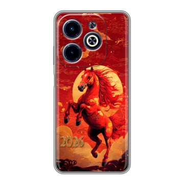 Силиконовый чехол на Infinix Hot 40i с принтом Новый год