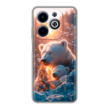 Силиконовый чехол на Infinix Hot 40i с принтом Новый год