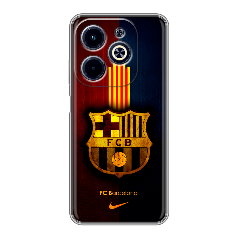 Силиконовый чехол на Infinix Hot 40i с принтом Барселона Barcelona Силиконовый чехол на Infinix Hot 40i с принтом Барселона Barcelona