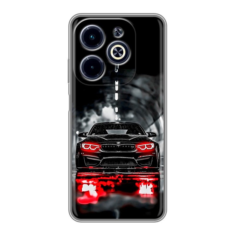 Силиконовый чехол на Infinix Hot 40i с принтом BMW БМВ Силиконовый чехол на Infinix Hot 40i с принтом BMW БМВ