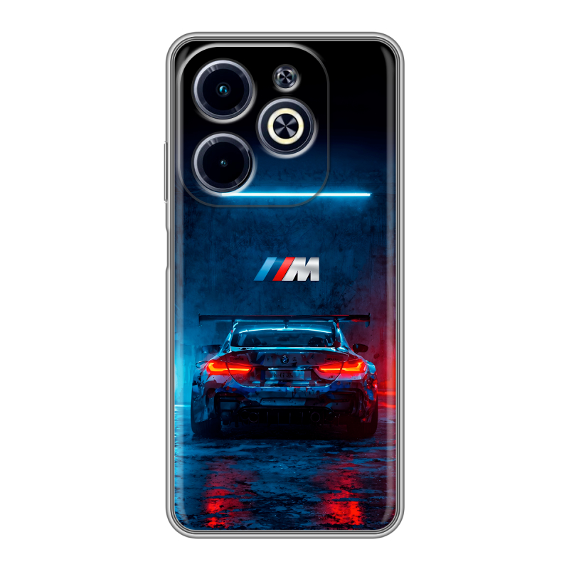 Силиконовый чехол на Infinix Hot 40i с принтом BMW БМВ Силиконовый чехол на Infinix Hot 40i с принтом BMW БМВ