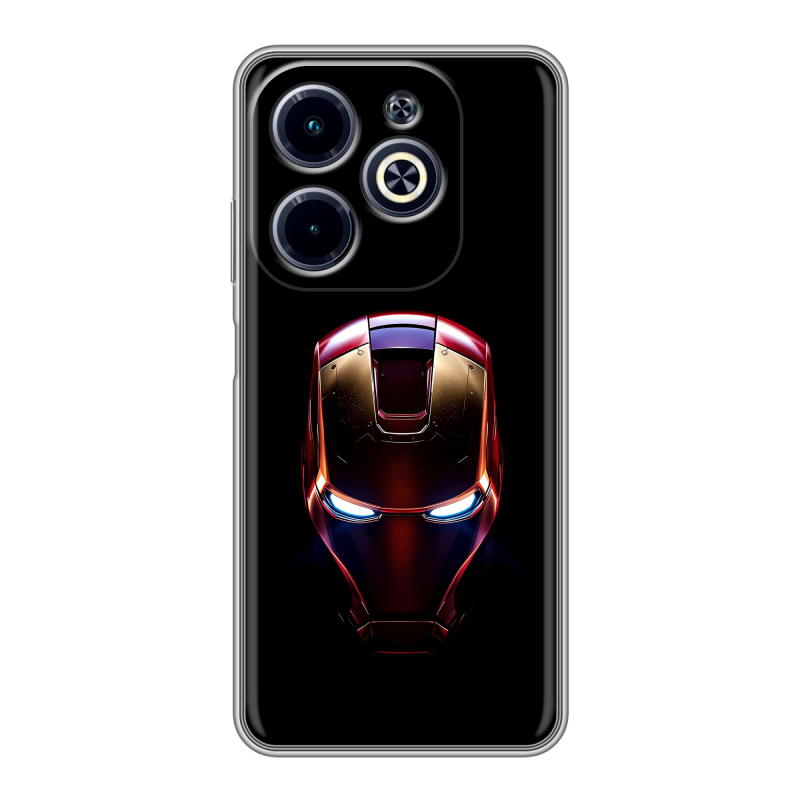 Силиконовый чехол на Infinix Hot 40i с принтом IronMan Железный человек Силиконовый чехол на Infinix Hot 40i с принтом IronMan Железный человек