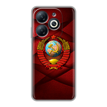Силиконовый чехол на Infinix Smart 8 с принтом Герб СССР Силиконовый чехол на Infinix Smart 8 с принтом Герб СССР